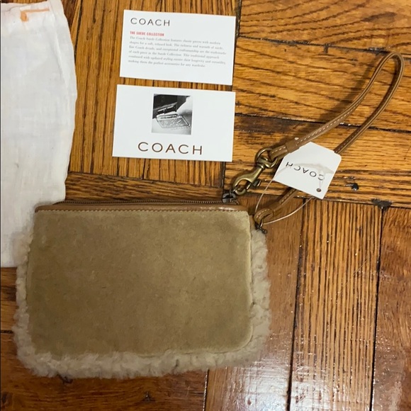 NWT Coach brown suede skinny wristlet - Picture 5 of 8